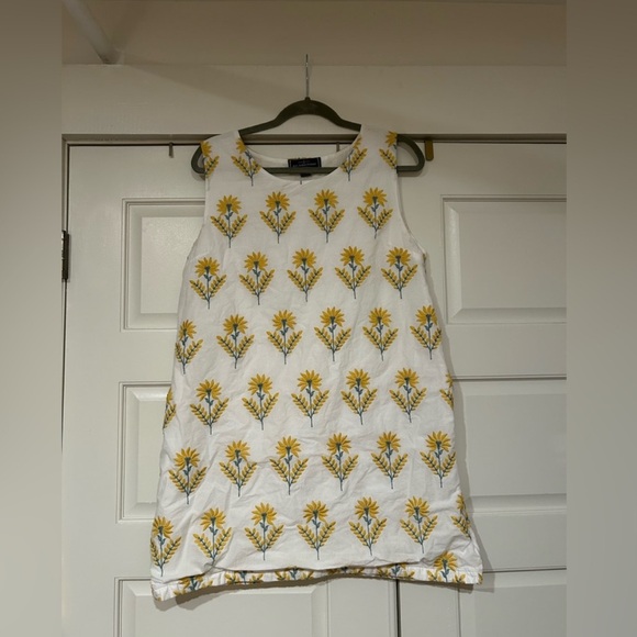KJP Floral Yellow Sunflower Cotton Shift Dress XXL - Picture 2 of 6